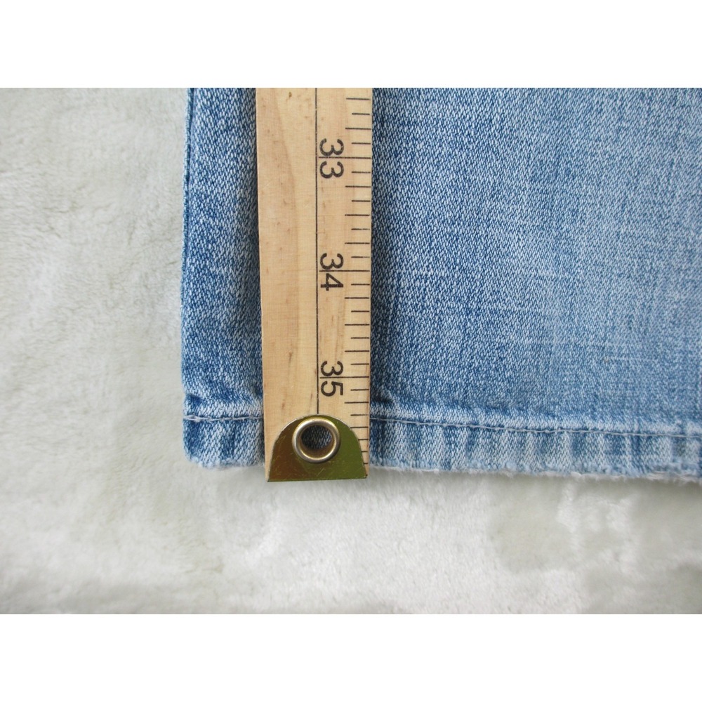 BKE Marshall Pants Mens 36 Blue Denim Jeans Straight Distressed Whiskered 36X36* - Picture 13 of 16